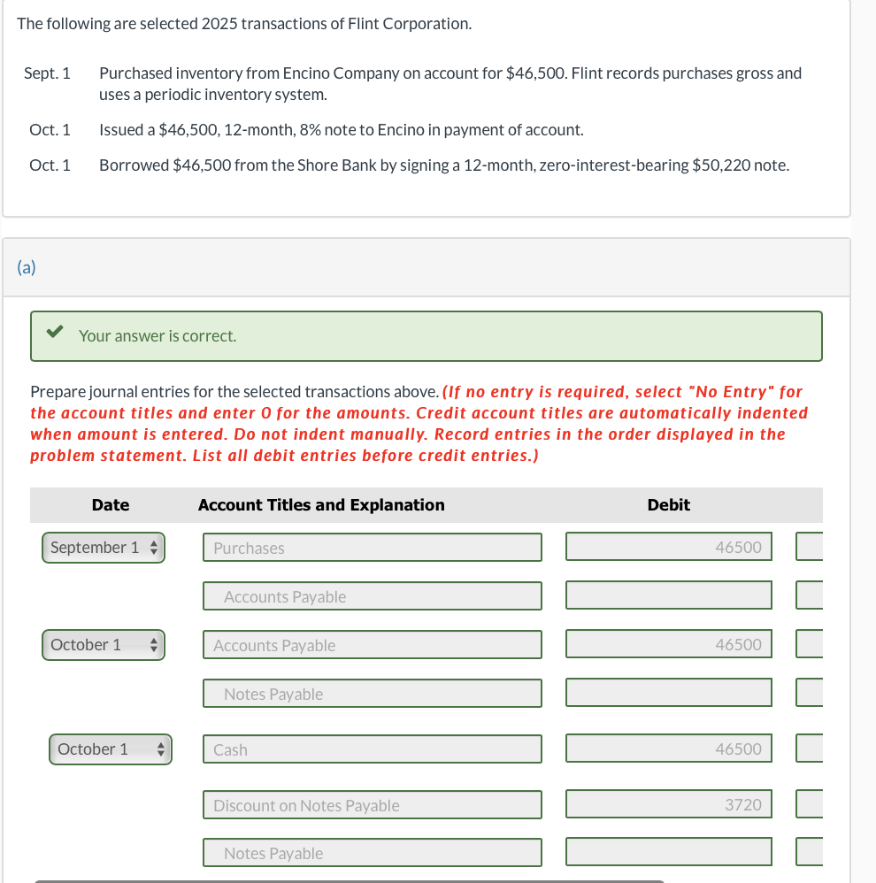4. Note Payable in the box not highlighted green is incorrect. Just