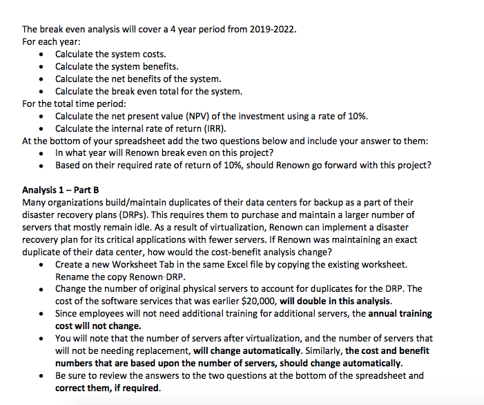 evaluate a proposal for Renown Medical Center to optimize their data center