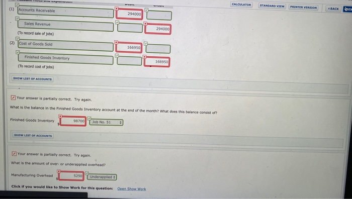 manufacturing overhead $19,040. As of January 1, Job 49 had been completed