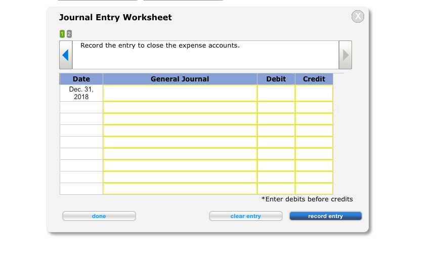 as of December 31, 2018, appears below. December 31 is the company's
