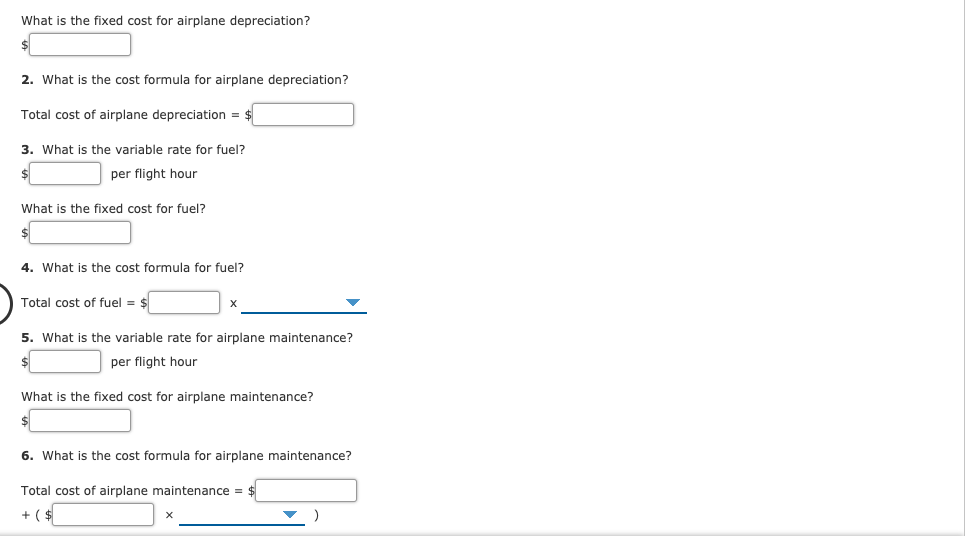low use of three different resources for Fly High Airlines occurred in