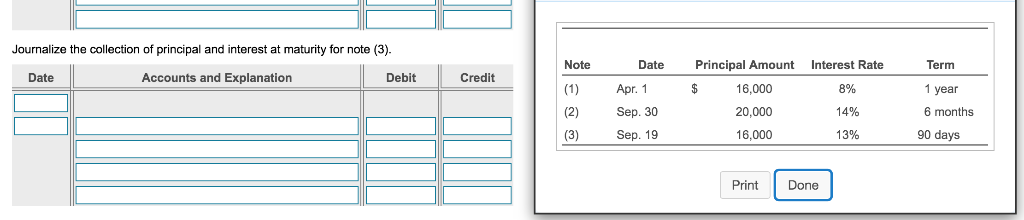 dollar.) Due date Data Table Term 1 year 6 months Date Note