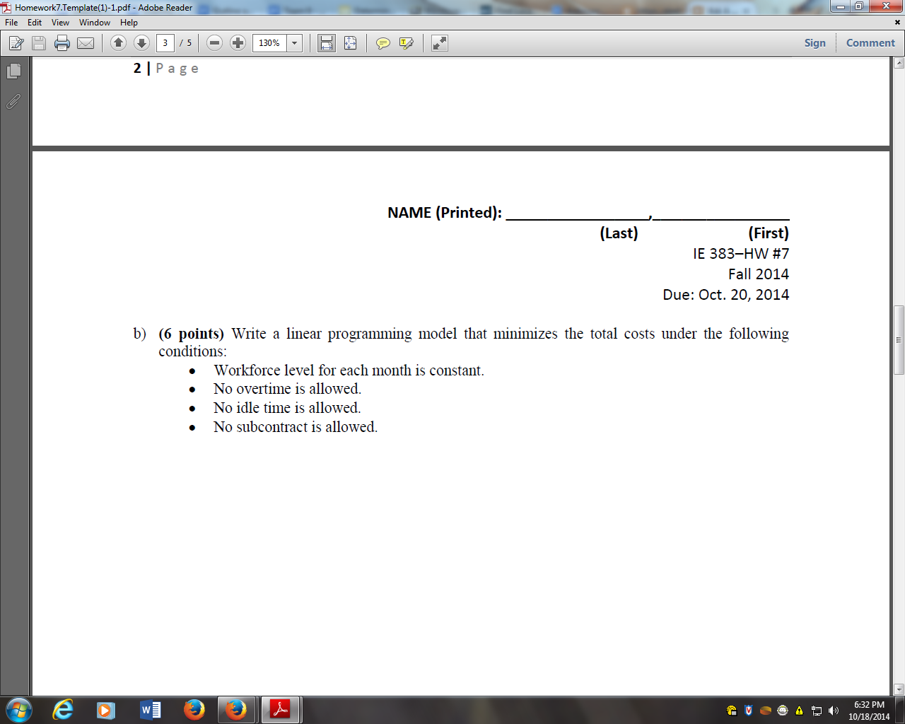 when necessary. Please get five classmates' signatures on a piece of paper