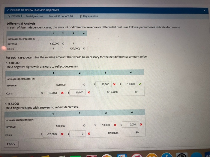  CLICK HERE TO REVIEW LEARNING OBJECTIVES QUESTION 1 Partially correct Mark