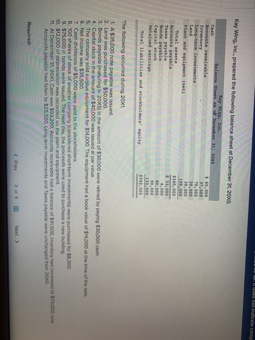  M JUD. Il does not indicate comp Kay Wing, Inc., prepared