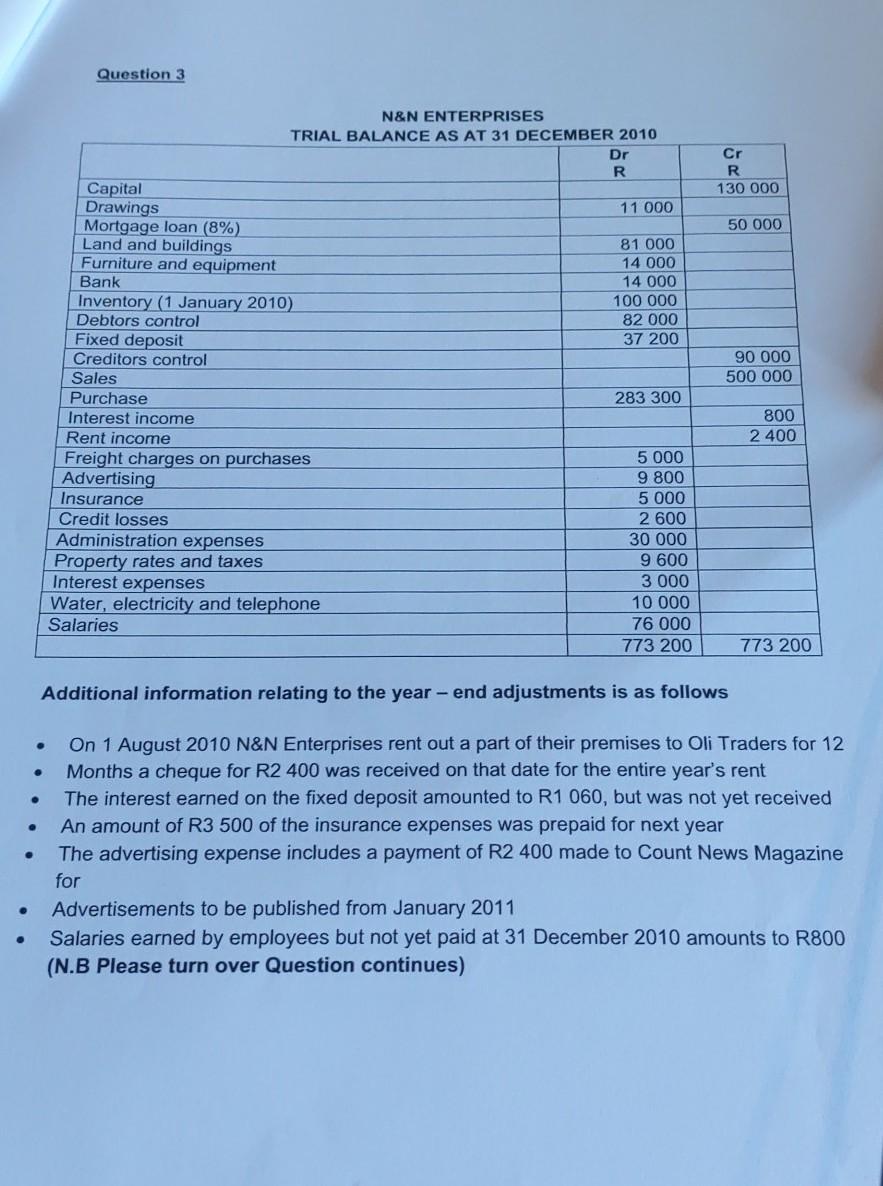 Can you please help me with this question? Question 3 Cr