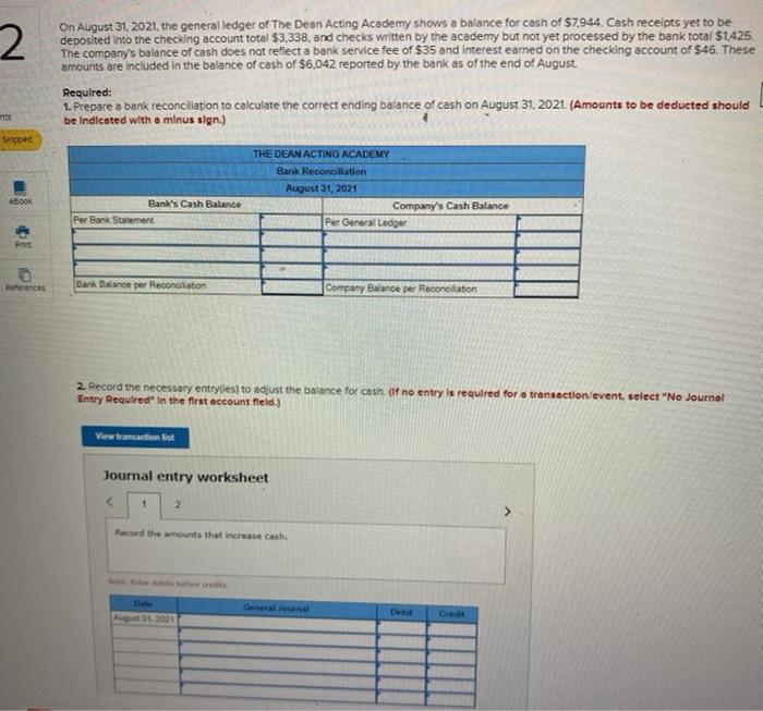 I need the solutions to this problem. 2 On August 31,