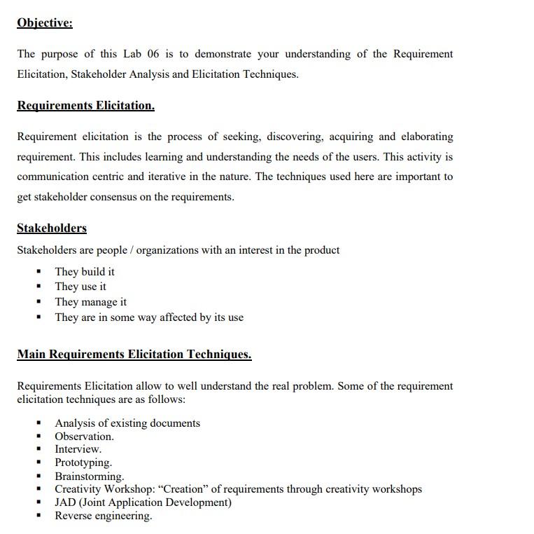 there is my stakeholder map and i need the : Drawing