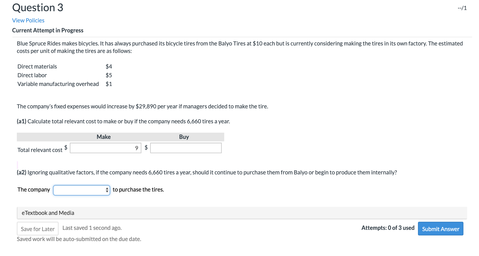 Question 3 View Policies Current Attempt in Progress Blue Spruce Rides