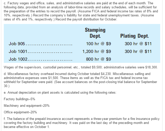 service departments, Power and Maintenance. In any production department, the job in