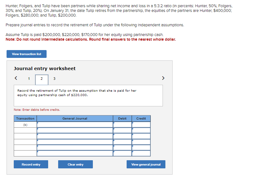 and loss in a 5:3:2 ratio (In percents: Hunter, 50%; Folgers, 30%;