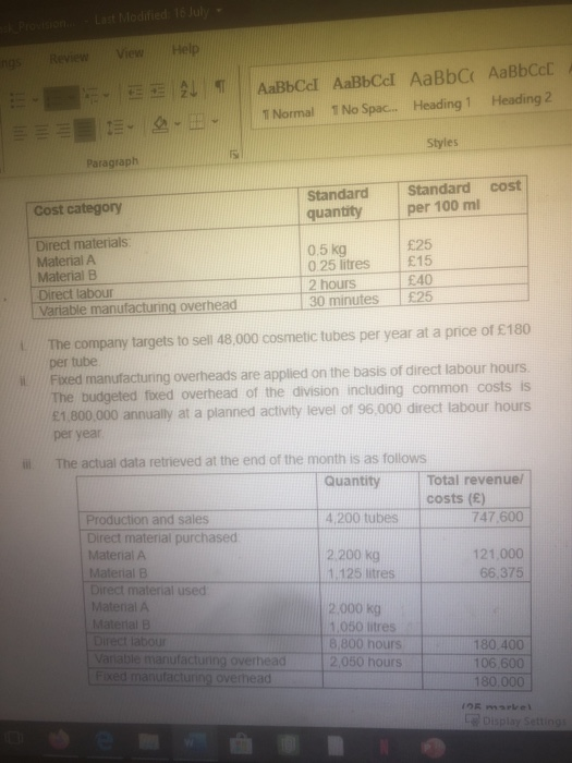 Heading 1 Heading Paragraph Styles =) Sally is reviewing last month's performance