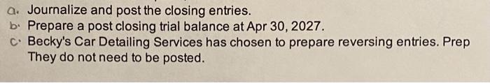 Comprehensive Question-Becky's Car Detailing Services Becky Jones opened Becky's Car Detailing Services