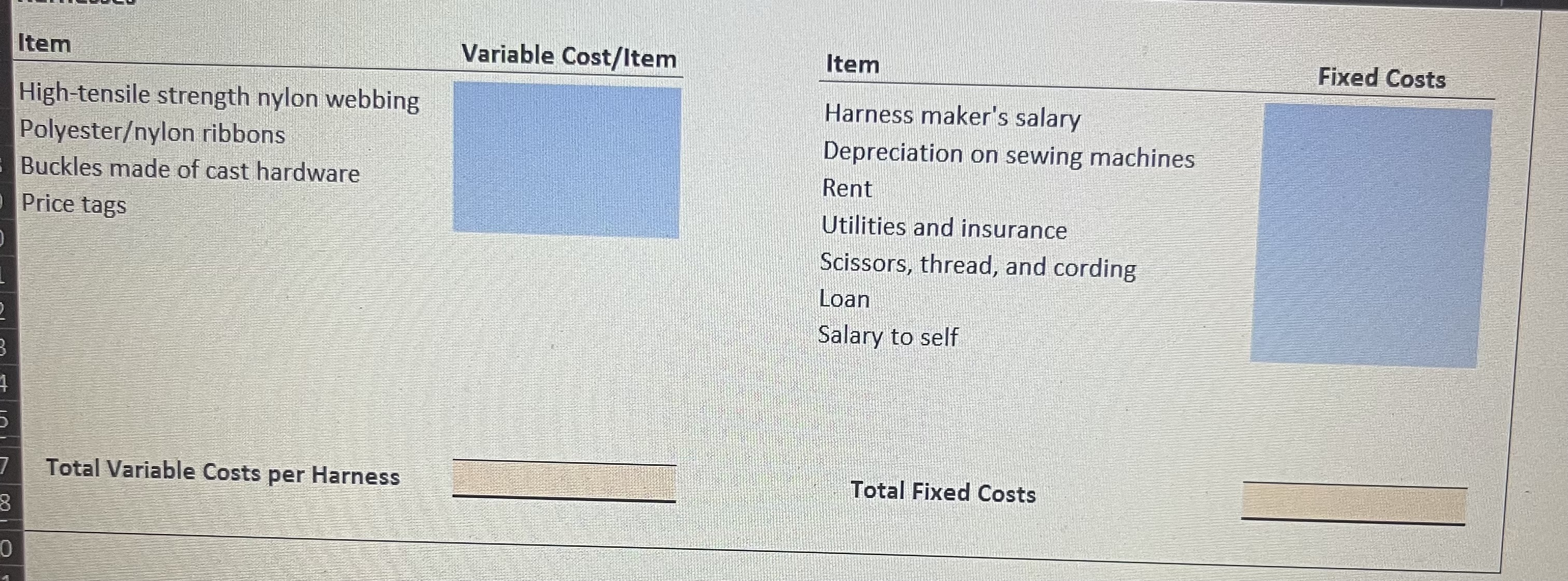 a workthop space you can use for sewing your products. After some