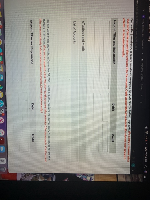 below is information related to copyrights owned by Blossom Company at December