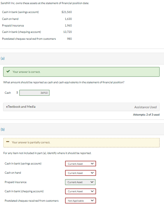  Options are either 1)Current asset 2) Not Applicable 3) Non-Current Asset