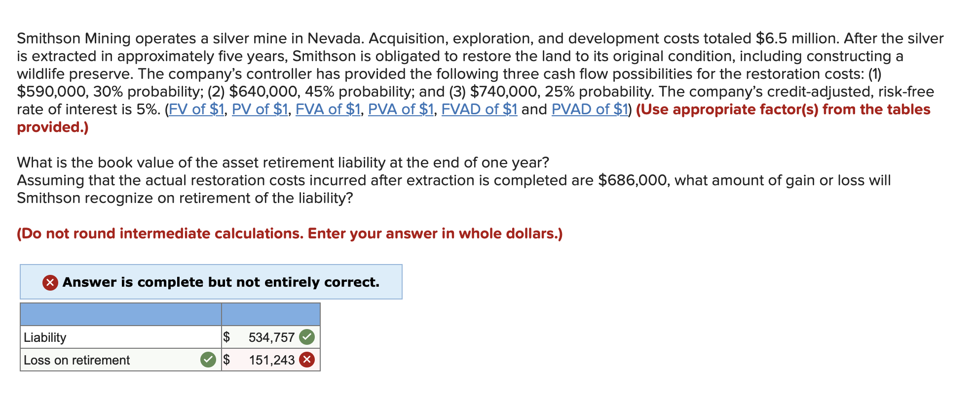 Smithson Mining operates a silver mine in Nevada. Acquisition, exploration, and