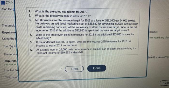 viw the data ) Reod the isourpments The broweyen poent in ievennais