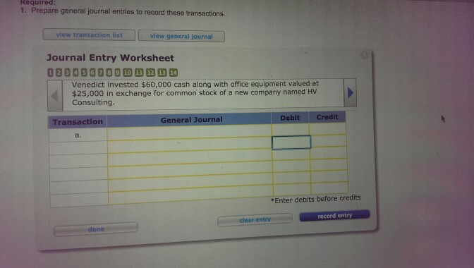 LO C3, A1, P1, P2 Business transactions completed by Hannah Venedict during