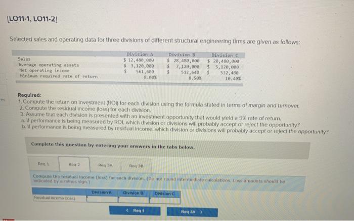 three divisions of different structural engineering firms are given as follows: Division
