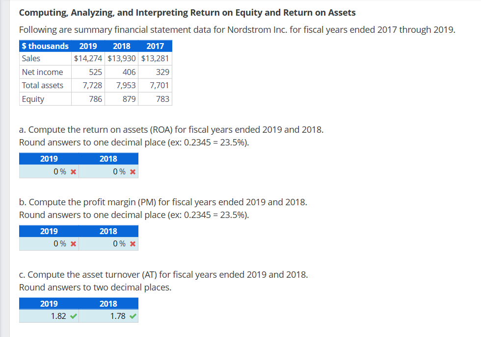  Computing, Analyzing, and Interpreting Return on Equity and Return on Assets
