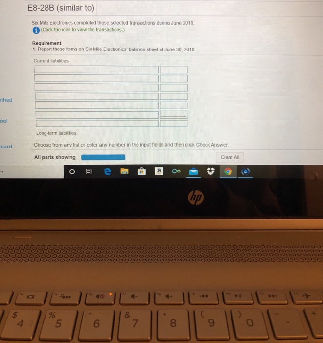 1. Report these items on Six Mile Electronics' balance sheet at June