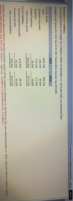  will thumbs up CALCULATOR PRINTER VERSION 4 BACK NEXT Exercise 13-5