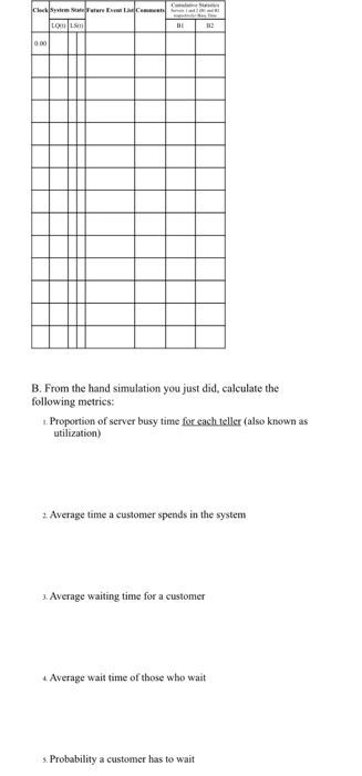 customers from a single line. Customers are served in a First-Come First-Served