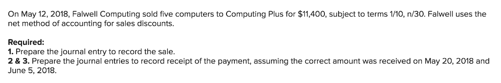 On May 12, 2018, Falwell Computing sold five computers to Computing