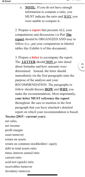 a. Present a 4 or 5-year trend analysis, using the earliest year