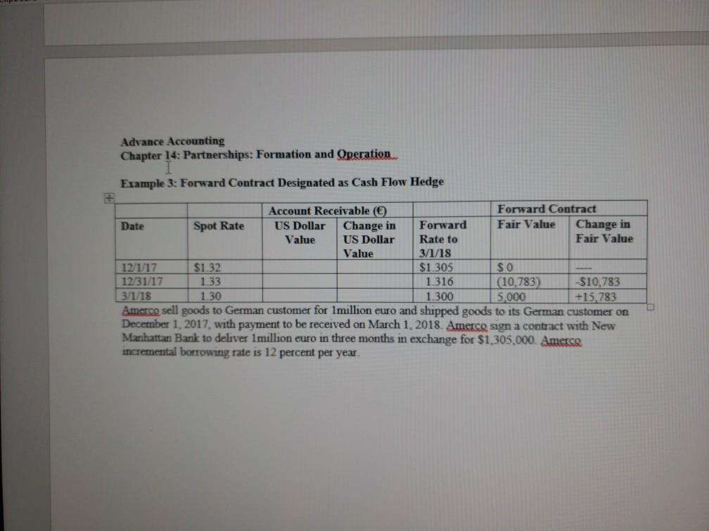 Make all necessary journal entries for the example, please show all