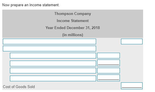 51 Thompson Company has the following information for the year ended December