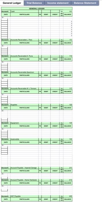 a trial balance and preparing financial statements Submit ONE MS Word er