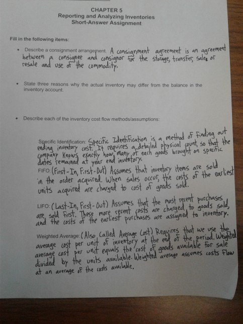 State three reasons why the actual inventory may differ from the balance