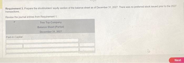 following transactions in 2027 : (Click the iocn to viow the transactions)