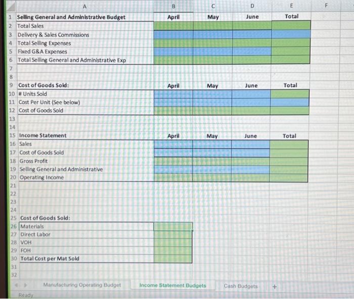 2023. 1. Each mat sells for $24. Sales in units are as