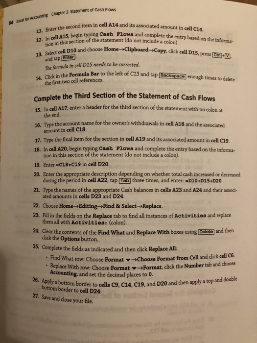 the Statement of Cash Flows for Waterfall Management Inc. In this exercise,