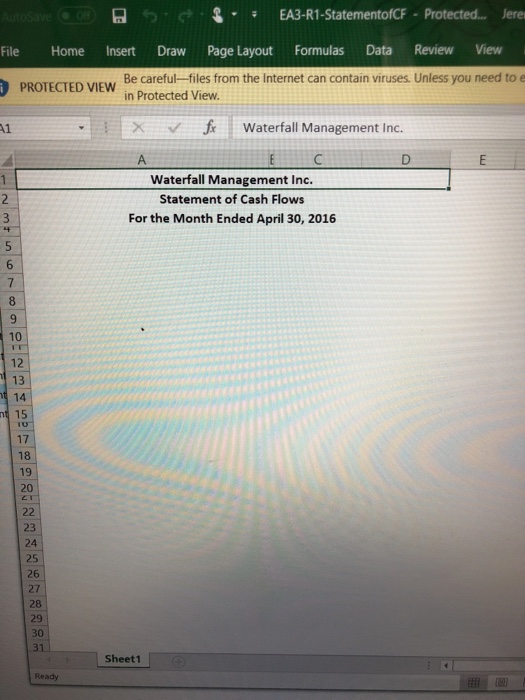 you will use the indirect method to create a statement of cash