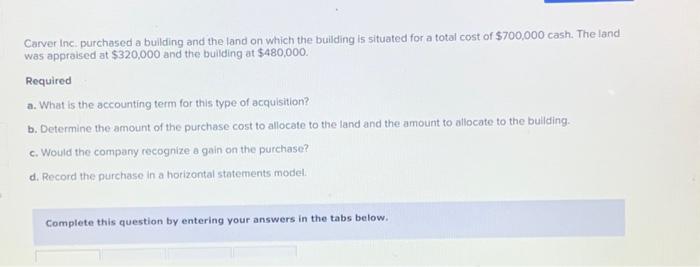  Record the purchase in a horizontal statements model. (In the Cash