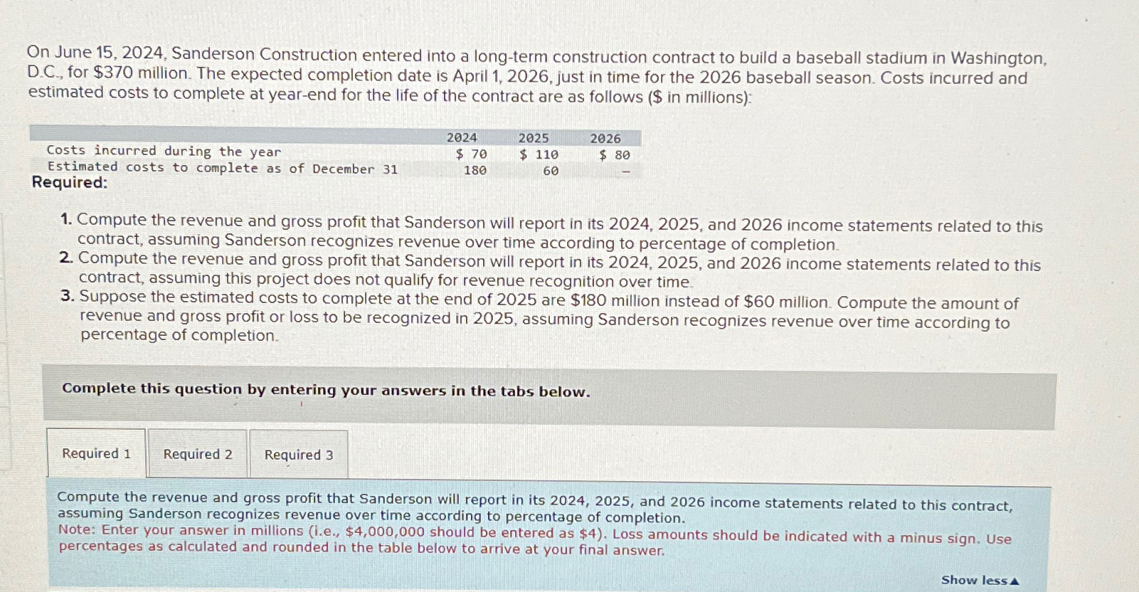  On June 15,2024, Sanderson Construction entered into a long-term construction contract