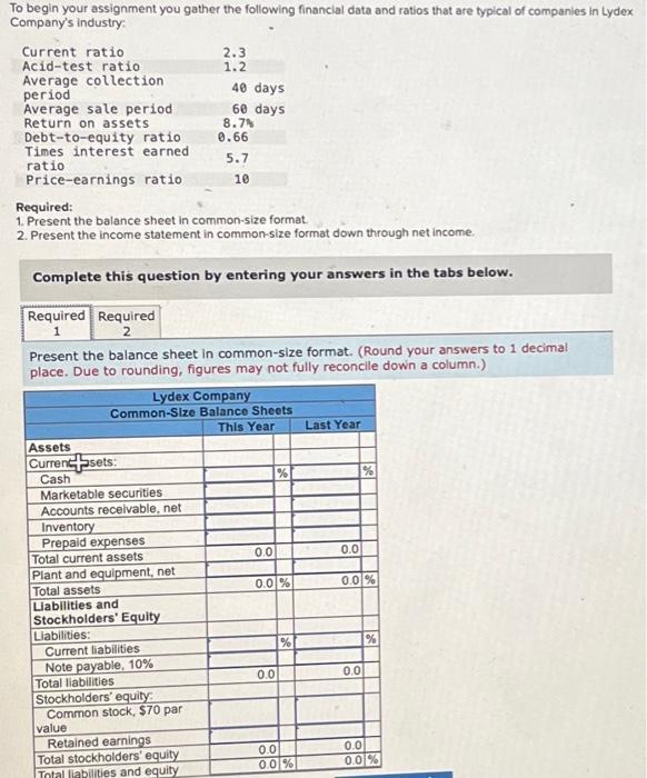Statements [LO14-1] You have just been hired as a financial analyst for