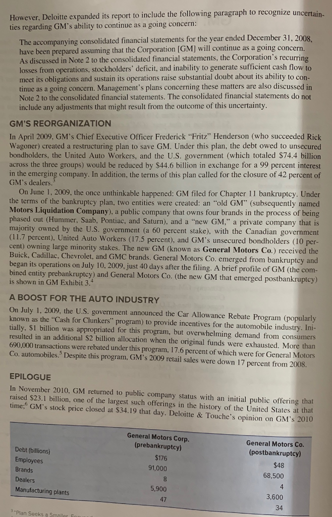 audit. M: Running on Empty? Founded in 1908, General Motors Corp. (GM)