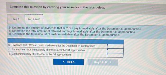 the appropriation of retained eamings affects financial statements: On Docember 30, Beys