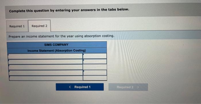 sales information for this year follow. 1. Prepare an income statement for
