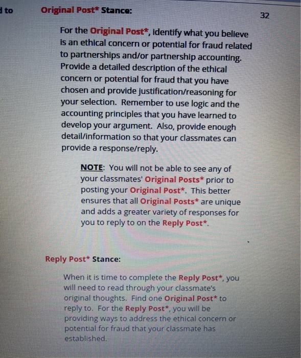  Reply to the discussion 4 response post a to Original Post*