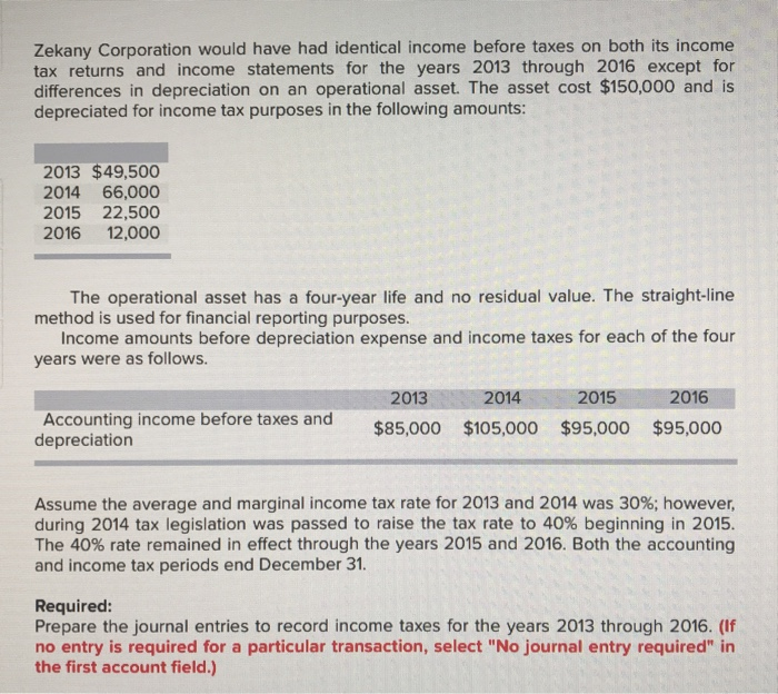 and/or future taxable amounts produced by temporary differences: ($ in thousands) Situation