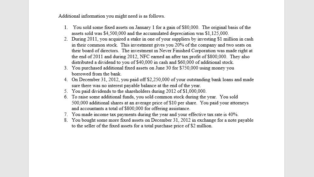 Using the trial balance on the provided excel workbook for your company
