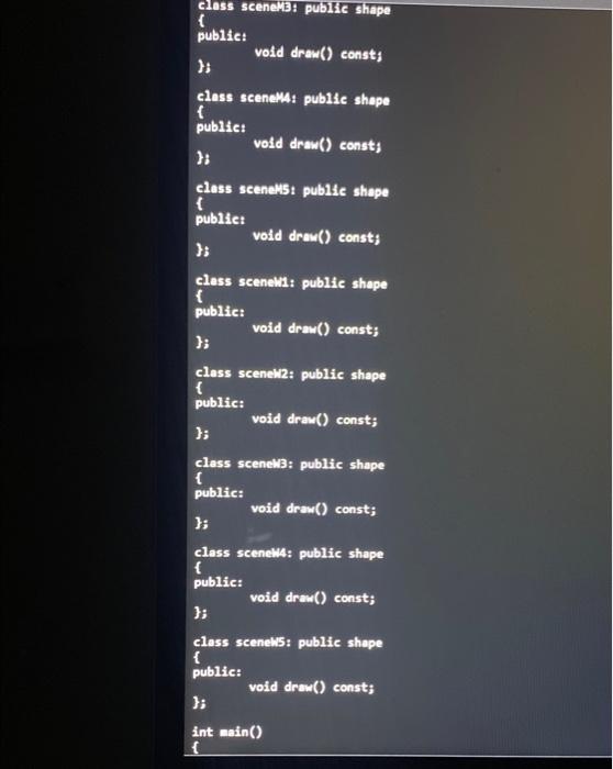 walking.cpp and use the given struct and the following ten classes, which