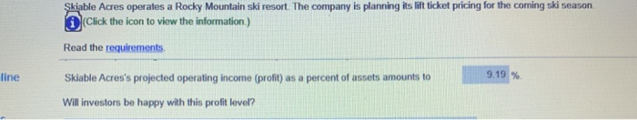 The company is planning its litt ticket pricing for the coming ski