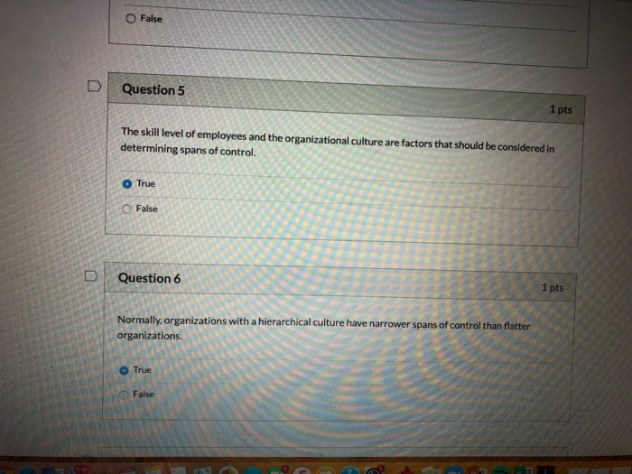  true or false False D Question 5 1 pts The skill